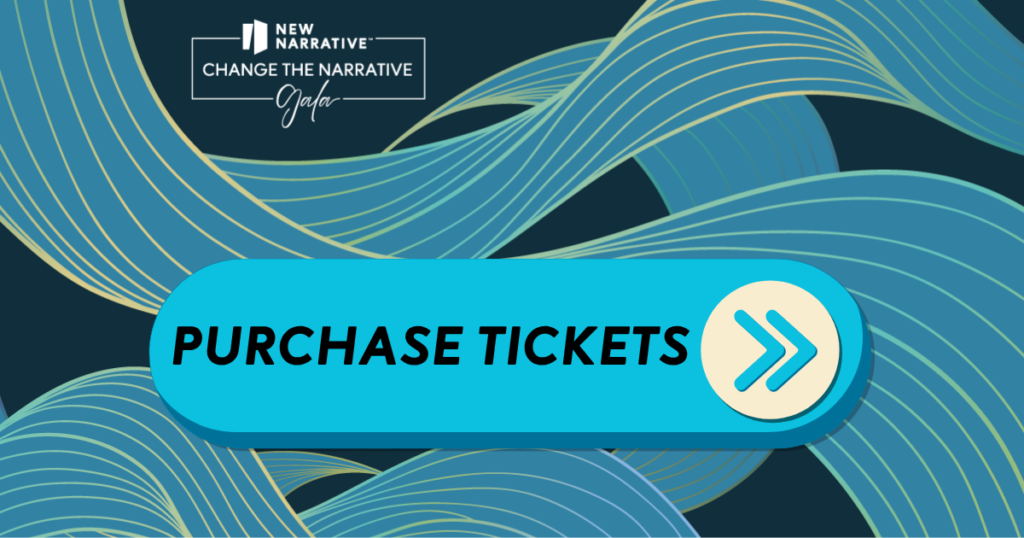 New Narrative Gala design with a "Purchase Tickets" button in the middle