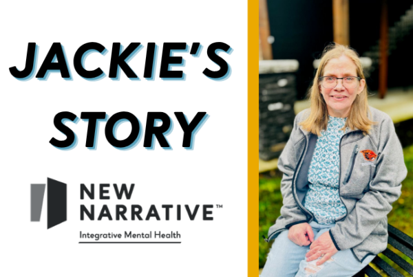 Jackie's Story - New Narrative featuring Jackie's photo on the right of the image